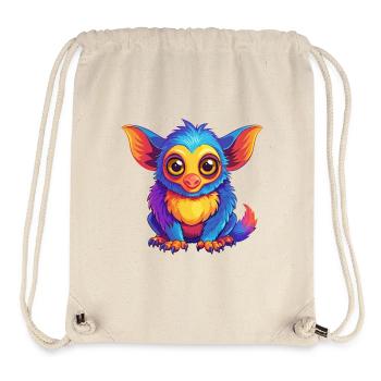 Aye Aye Colorful Kawaii Cartoon Character Clipart - Stanley/Stella Recycled Gym Bag - natural - Front
