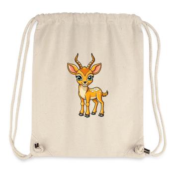 Impala Niedliche Zeichentrickfigur Kawaii Clipart - Stanley/Stella recycelter Gym Bag - Naturweiß - Vorne