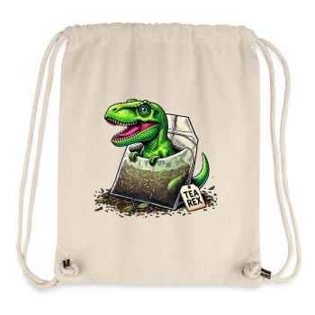 Dinosaure T-rex Tea Rex - Sac à cordon recyclé Stanley/Stella - blanc naturel - Devant