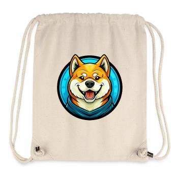 Akita Dog Colorful Kawaii Cartoon Character Animal - Stanley/Stella Recycled Gym Bag - natural - Front