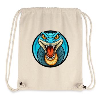 Anaconda Bunte Kawaii Cartoon Figur Clipart - Stanley/Stella recycelter Gym Bag - Naturweiß - Vorne
