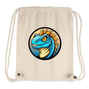 Basilisk Bunte Kawaii Cartoon Figur Clipart - Stanley/Stella recycelter Gym Bag - Naturweiß - Vorne