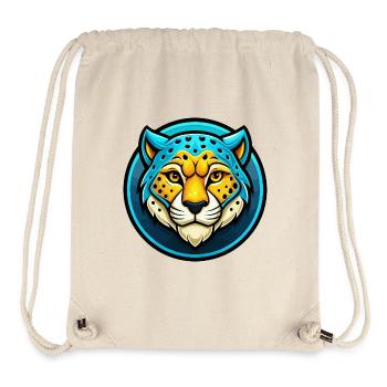 Gepard Bunte Kawaii Cartoon Figur Clipart - Stanley/Stella recycelter Gym Bag - Naturweiß - Vorne