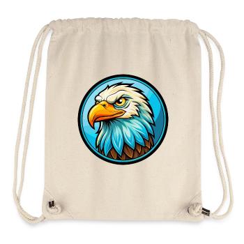 Adler Bunte Kawaii Cartoon Figur Clipart - Stanley/Stella recycelter Gym Bag - Naturweiß - Vorne