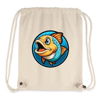 Fisch Bunt Kawaii Cartoon Figur Clipart Haustier - Stanley/Stella recycelter Gym Bag - Naturweiß - Vorne
