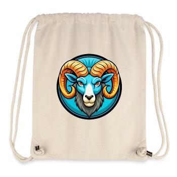 Ram Bunte Kawaii Cartoon Figur Clipart Haustier - Stanley/Stella recycelter Gym Bag - Naturweiß - Vorne