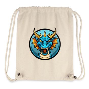 Drache Bunte Kawaii Cartoon Figur Clipart - Stanley/Stella recycelter Gym Bag - Naturweiß - Vorne
