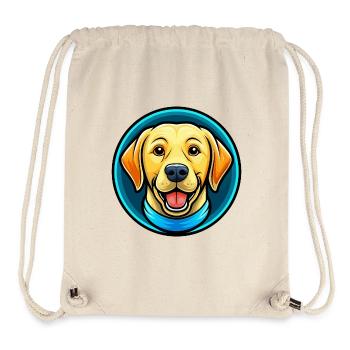 Labrador Retriever Hund Buntes Kawaii Cartoon Haustier - Stanley/Stella recycelter Gym Bag - Naturweiß - Vorne