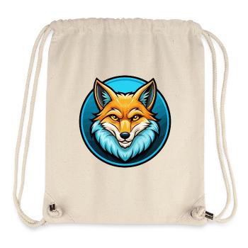 Fuchs Bunte Kawaii Cartoon Figur Clipart Haustier - Stanley/Stella recycelter Gym Bag - Naturweiß - Vorne