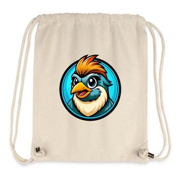 Sparrow Colorful Kawaii Cartoon Character Clipart - Stanley/Stella Recycled Gym Bag - natural - Front