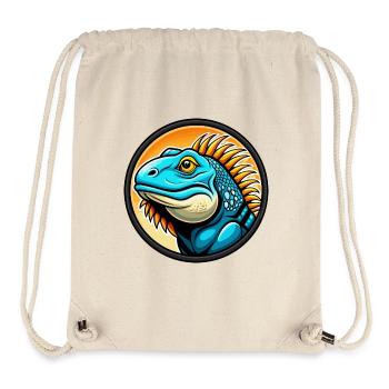 Iguana Colorful Kawaii Cartoon Character Clipart - Stanley/Stella Recycled Gym Bag - natural - Front