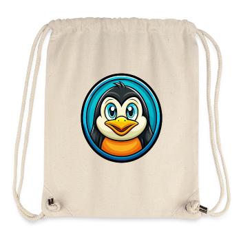 Pinguin Bunte Kawaii Cartoon Figur Clipart - Stanley/Stella recycelter Gym Bag - Naturweiß - Vorne