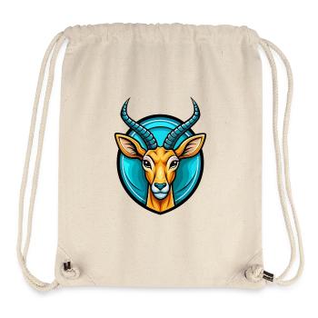 Impala Bunte Kawaii Cartoon Figur Clipart - Stanley/Stella recycelter Gym Bag - Naturweiß - Vorne