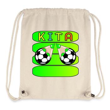 KITA FUßBALL NAMENSSCHILD - Stanley/Stella recycelter Gym Bag - Naturweiß - Vorne