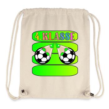 Grundschule 4. Klasse Fußball - Stanley/Stella recycelter Gym Bag - Naturweiß - Vorne