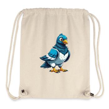 Taube Cool Kawaii Cartoon Charakter Clipart - Stanley/Stella recycelter Gym Bag - Naturweiß - Vorne