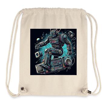 Analogo vibes AI robot Art - Stanley/Stella Recycled Gym Bag - natural - Front