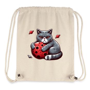Cat Apocalypse: Mürrische Stimmungskatze - Stanley/Stella recycelter Gym Bag - Naturweiß - Vorne