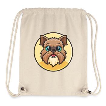 Griffon Bruxellois Hunderasse Karikatur Kawaii - Stanley/Stella recycelter Gym Bag - Naturweiß - Vorne