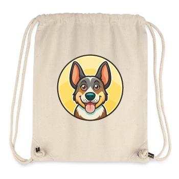 Litauische Laufhund Rasse Karikatur Kawaii Clipart - Stanley/Stella recycelter Gym Bag - Naturweiß - Vorne