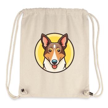 Smooth Collie Hunderasse Cartoon Kawaii Clipart Haustier - Stanley/Stella recycelter Gym Bag - Naturweiß - Vorne