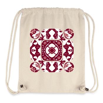 Weiße und rote Abstraktion - Stanley/Stella recycelter Gym Bag - Naturweiß - Vorne