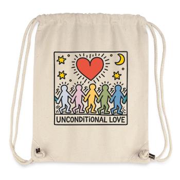 Bedingungslose Liebe - Unconditional Love - Stanley/Stella recycelter Gym Bag - Naturweiß - Vorne
