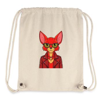 Rote Devon Rex Lustige Cartoon Kawaii Jacke Sonnenbrille - Stanley/Stella recycelter Gym Bag - Naturweiß - Vorne
