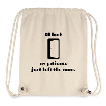 Oh look, my patience just left the room - Stanley/Stella recycelter Gym Bag - Naturweiß - Vorne