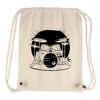 Schlagzeug Grafik - Stanley/Stella recycelter Gym Bag - Naturweiß - Vorne
