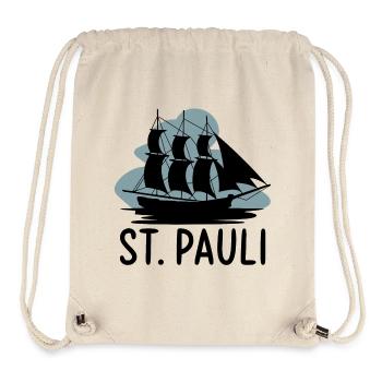 St. Pauli Schiff Reeperbahn Kiez - Sac à cordon recyclé Stanley/Stella - blanc naturel - Devant