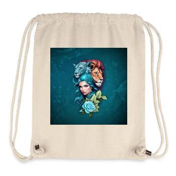 belle tête de femme avec des yeux expressifs - Sac à cordon recyclé Stanley/Stella - blanc naturel - Devant