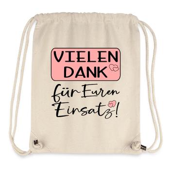 Dankeschöngeschenke Vielen Dank für Euren Einsatz - Stanley/Stella recycelter Gym Bag - Naturweiß - Vorne