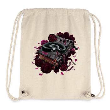Bücher Design, Schlangen, Rosenblüten - Stanley/Stella recycelter Gym Bag - Naturweiß - Vorne