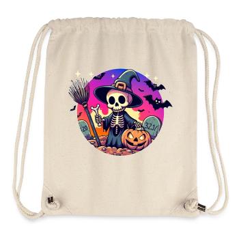 Mr. Bone Spooky Halloween 4 - Stanley/Stella Recycled Gym Bag - natural - Front