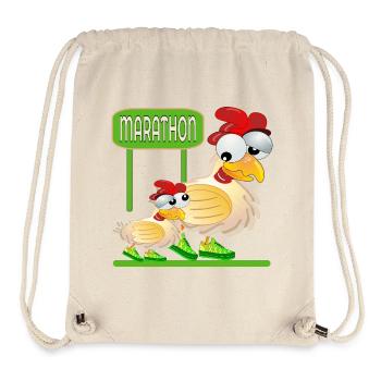 MARATHON RUNNING - GEFLÜGEL HUHN - Stanley/Stella recycelter Gym Bag - Naturweiß - Vorne