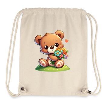 teddy bear 5 - Sac à cordon recyclé Stanley/Stella - blanc naturel - Devant
