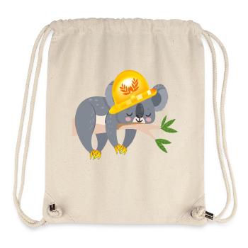 HANDWERKER KOALA BÄR - Stanley/Stella recycelter Gym Bag - Naturweiß - Vorne