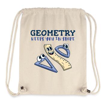 Geometry Keeps You in Shape - Funny Math Humor - Stanley/Stella Recycled Gym Bag - natural - Front