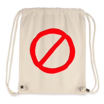 Prohibition sign comic style - Stanley/Stella Recycled Gym Bag - natural - Front