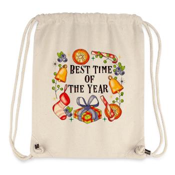 Best Time of the Year - Stanley/Stella recycelter Gym Bag - Naturweiß - Vorne