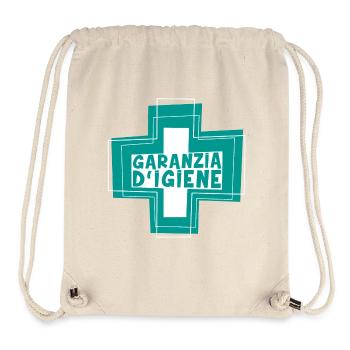 Hygiene Symbol Apotheke sauber putzen Putzteufel - Stanley/Stella recycelter Gym Bag - Naturweiß - Vorne