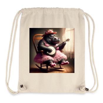 Nilpferd Banjo - Stanley/Stella recycelter Gym Bag - Naturweiß - Vorne