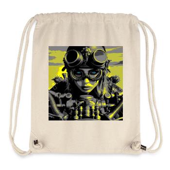 Steampunk-Biker - Stanley/Stella recycelter Gym Bag - Naturweiß - Vorne