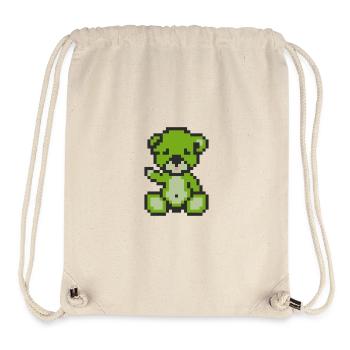 Pixel Bear Landscape - Sac à cordon recyclé Stanley/Stella - blanc naturel - Devant