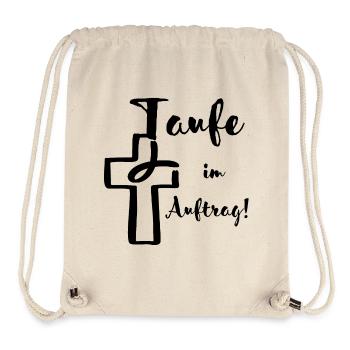 Baptism on behalf of the fish dips into the cross Baptismal feast - Stanley/Stella Recycled Gym Bag - natural - Front