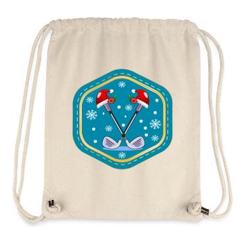 WEIHNACHTSFEIER GOLFPLÄTZE GOLFSPIELEN - Stanley/Stella recycelter Gym Bag - Naturweiß - Vorne
