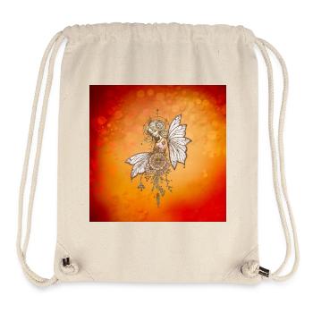 Goldene Flügel und blühende Träume die Zauberfee - Stanley/Stella recycelter Gym Bag - Naturweiß - Vorne