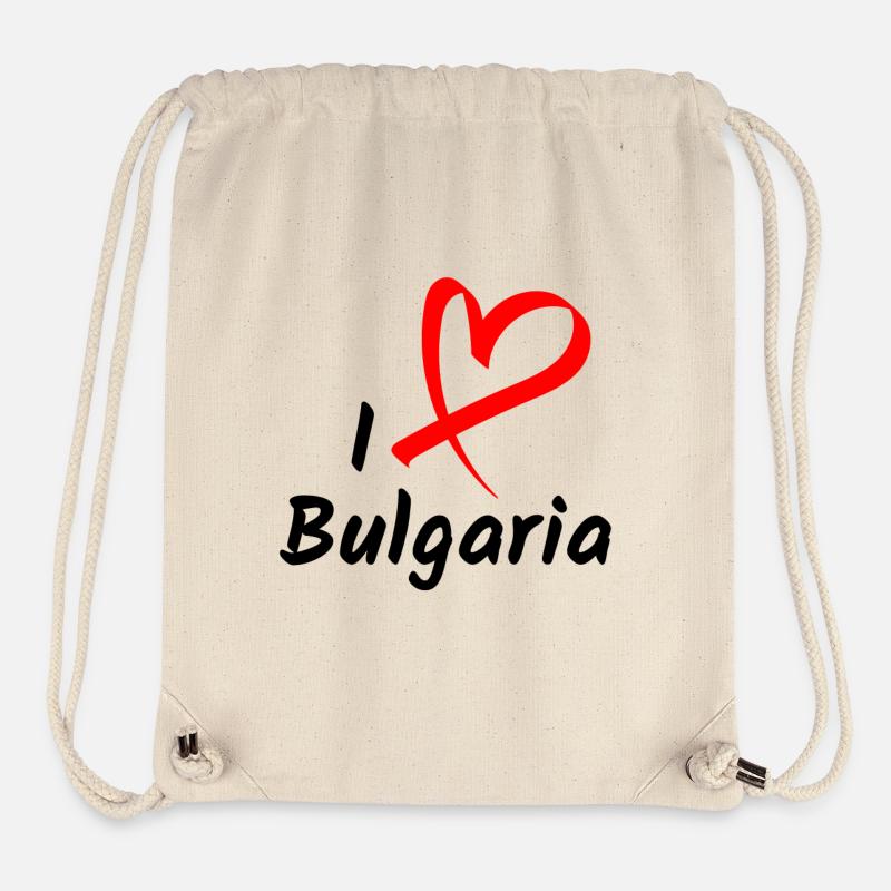 Jeg elsker Bulgarien hjerte gave - Stanley/Stella recycled gym bag - råhvid