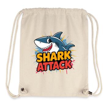 Lustiger Hai Shark Attack Meeresliebhaber - Stanley/Stella recycelter Gym Bag - Naturweiß - Vorne